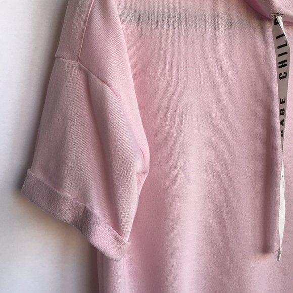 Forever 21 pink hooded short sleeve tunic - Picture 5 of 8